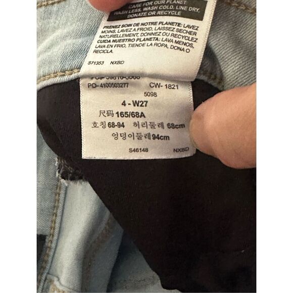 Denizen From Levi's Light Wash Ultra High Rise Super Skinny Jeans Ladies Size 27 - Picture 5 of 12